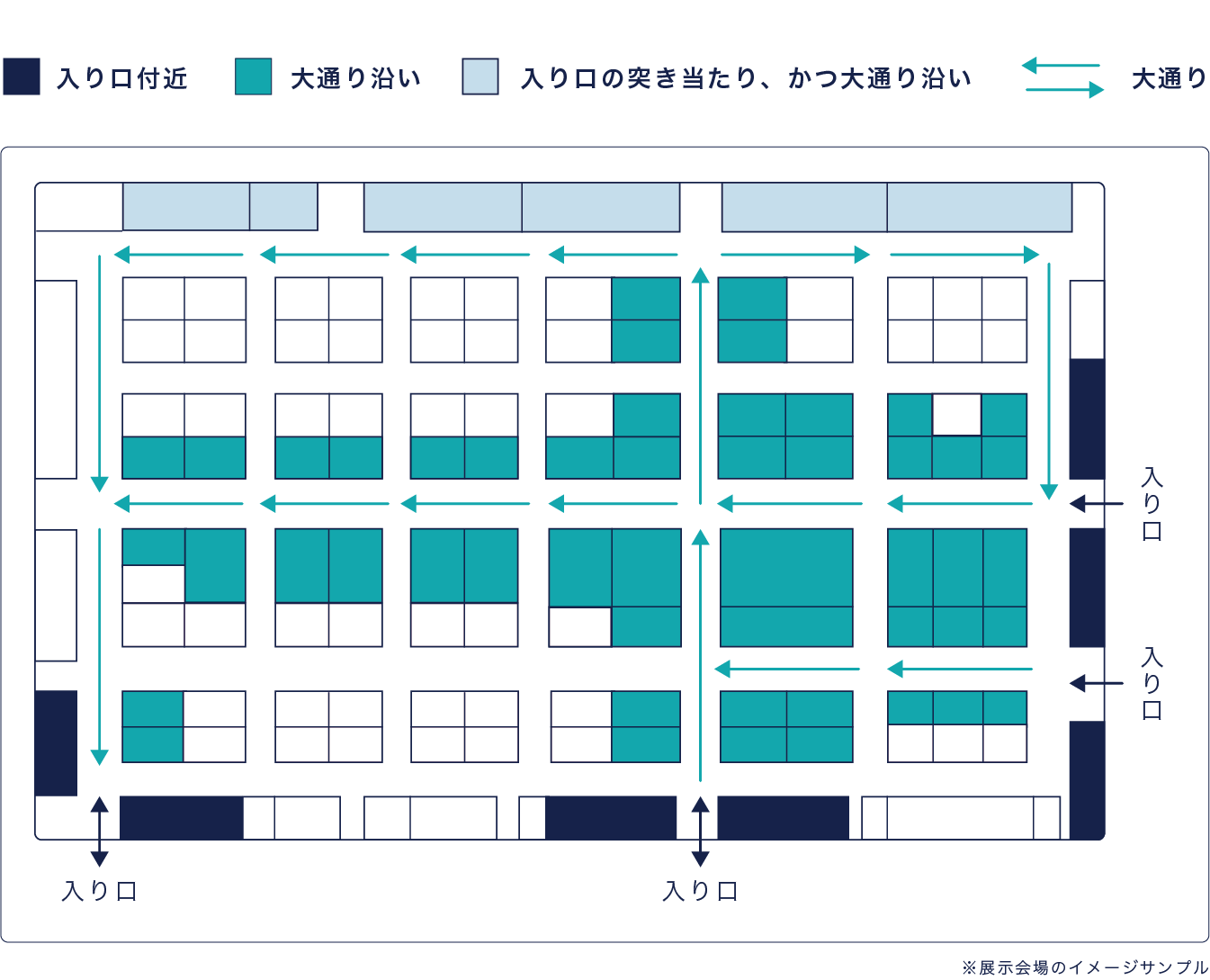 図版：展示会場のイメージサンプル