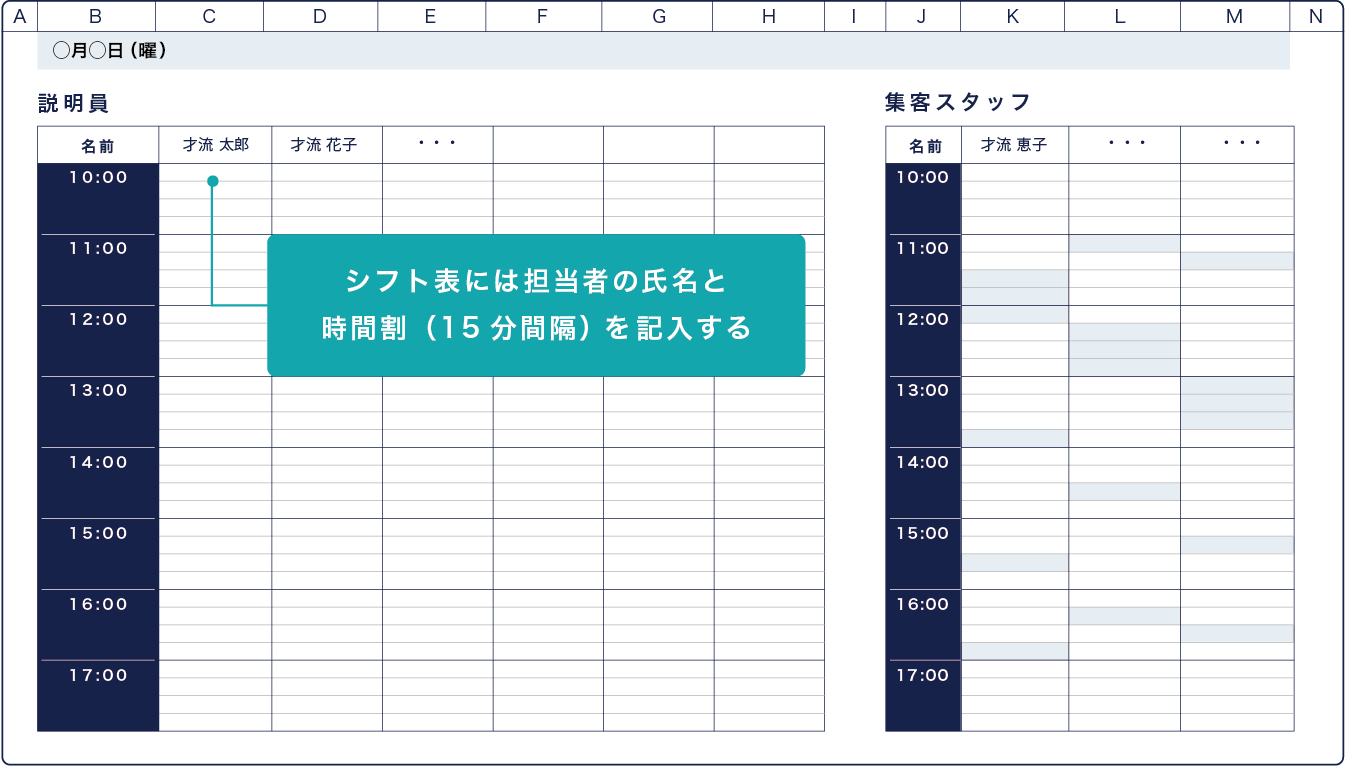 シフト表テンプレートのキャプチャ