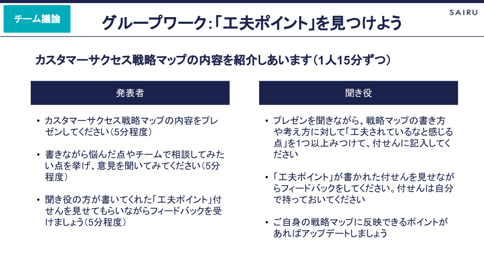 才流のカスタマーサクセス研修資料_グループワーク