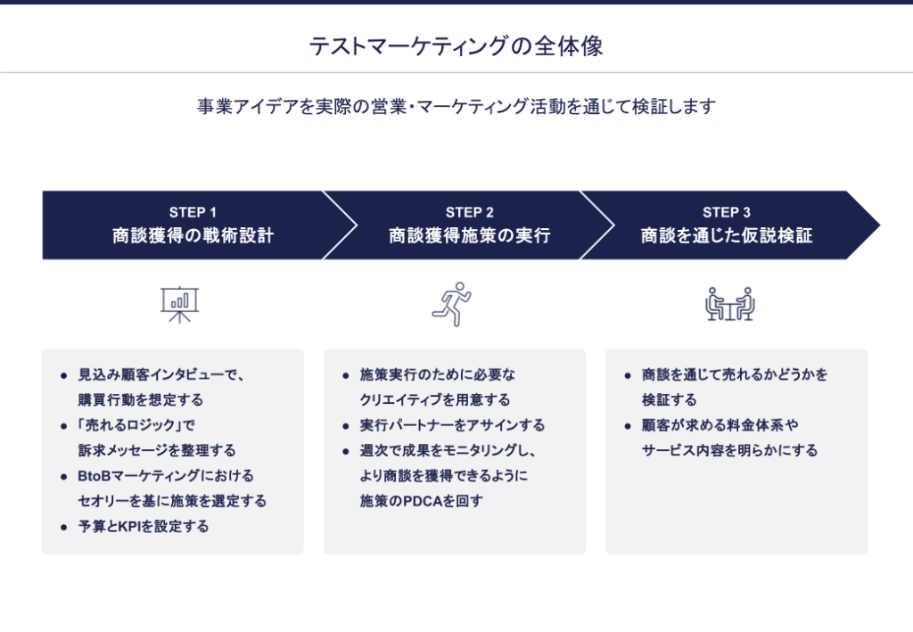 図版：テストマーケティングの全体像