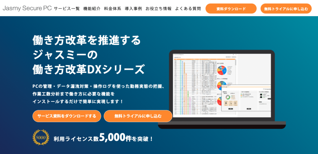 画像:サービスサイトTOP
