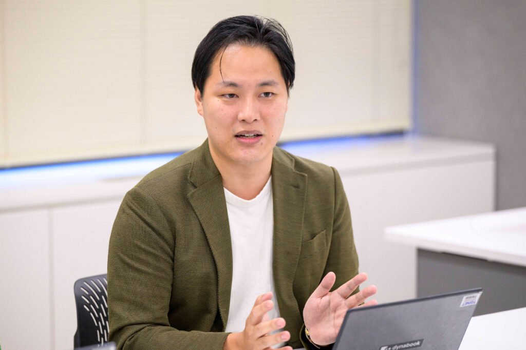 写真:インタビューに応じる東京ガスのKさん