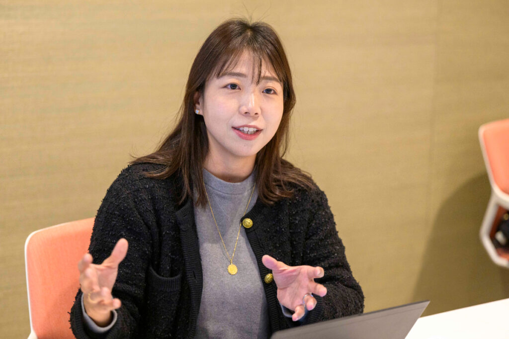 写真:インタビューに応じる三井不動産の水澤さん