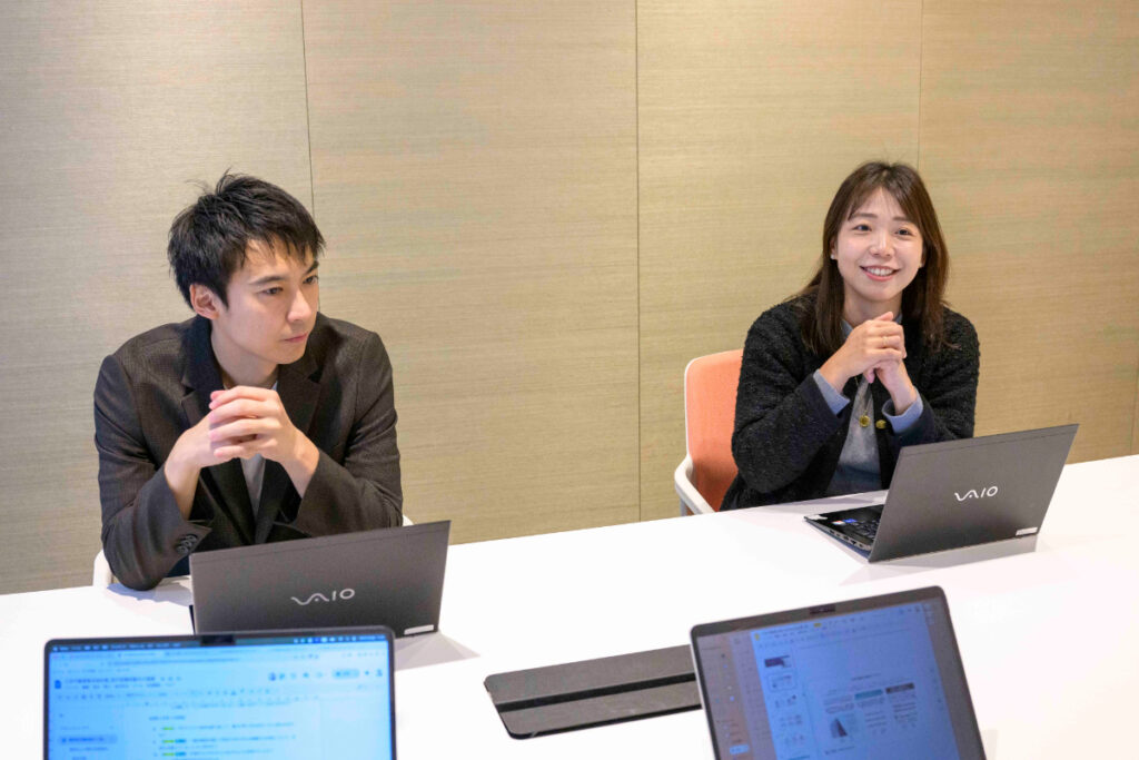 写真:インタビュー中の三井不動産のお二人