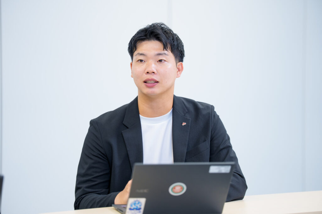 森永乳業株式会社 甲木 嵩大さんのインタビューカット
